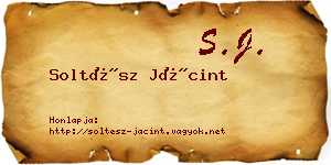 Soltész Jácint névjegykártya
